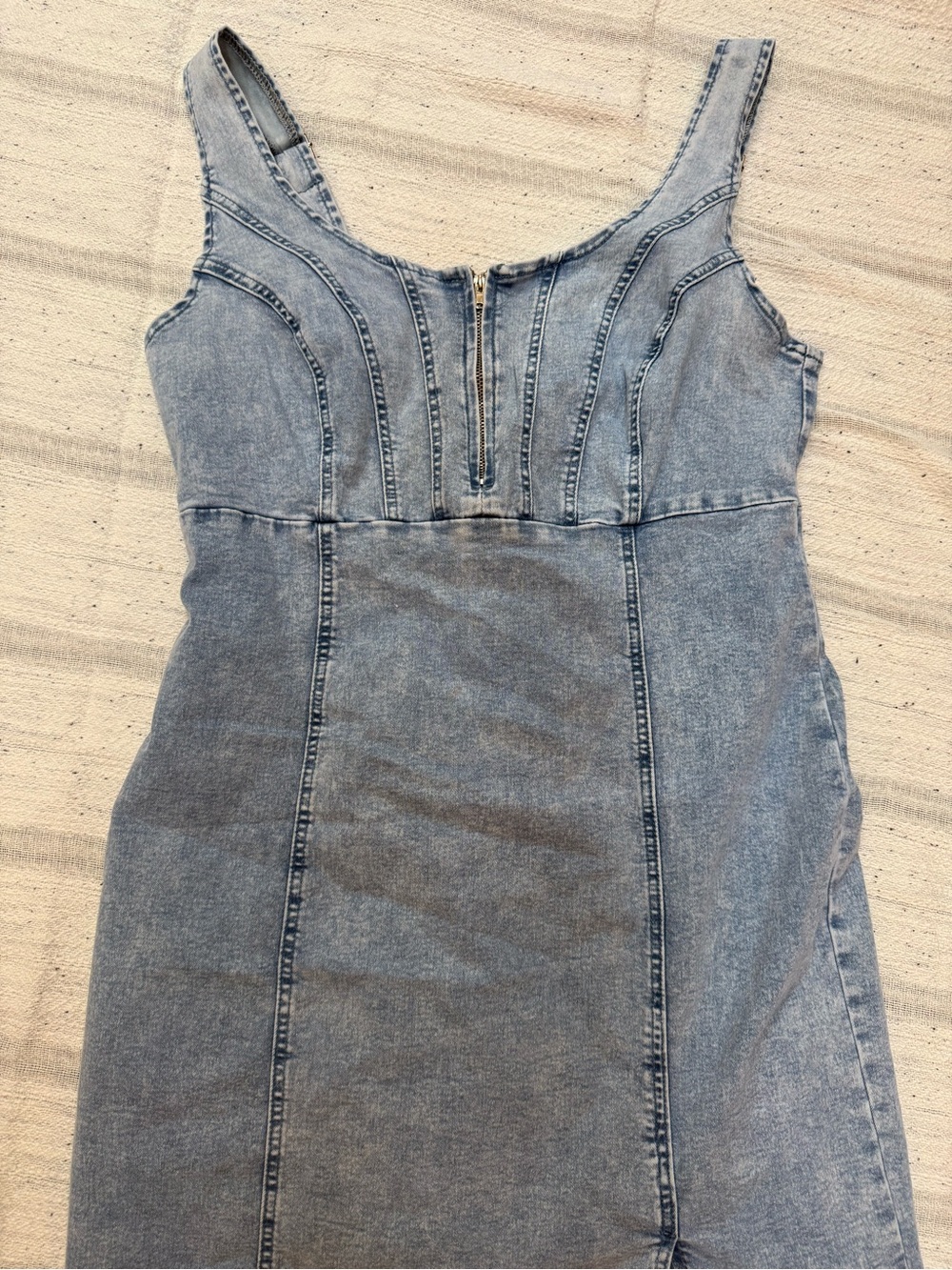 NWOT Chic Curve Light Blue Stretch Denim Dress Women’s Size 3XL - Picture 5 of 8
